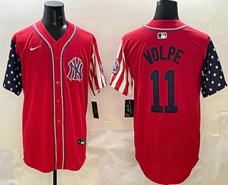 Men's New York Yankees #11 Anthony Volpe Red USA Limited Fashion Stitched Jersey