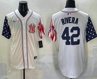 Men's New York Yankees #42 Mariano Rivera White USA Limited Fashion Stitched Jersey
