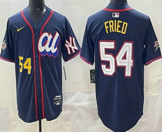 Men's New York Yankees #54 Max Fried Navy 2025 All Star Limited Jersey