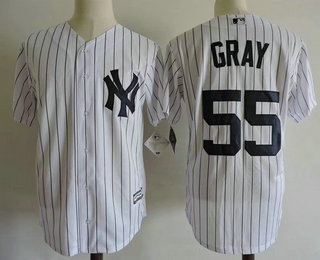 Men's New York Yankees #55 Sonny Gray White Home Stitched MLB MajesCool Base Jersey