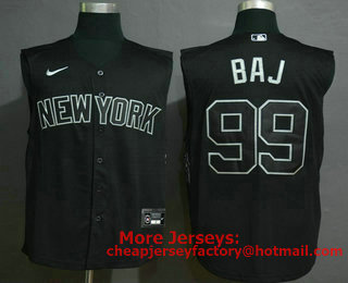 Men's New York Yankees #99 Aaron Judge Black 2020 Cool and Refreshing Sleeveless Fan Stitched MLB Nike Jersey