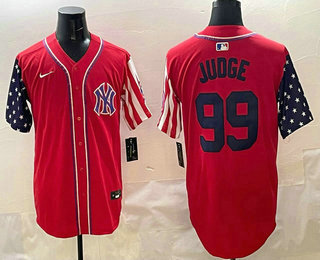 Men's New York Yankees #99 Aaron Judge Red USA Limited Fashion Stitched Jersey