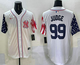 Men's New York Yankees #99 Aaron Judge White USA Limited Fashion Stitched Jersey