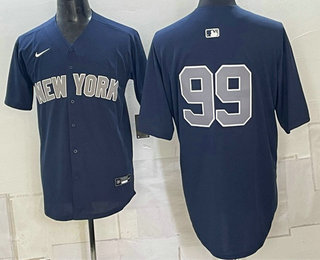 Men's New York Yankees #99 Aaron Judge Without Name Navy Limited Stitched Jersey