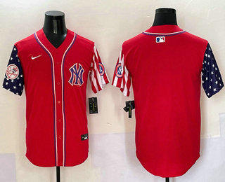 Men's New York Yankees Blank Red USA Limited Fashion Stitched Jersey