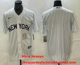 Men's New York Yankees Blank White 2024 Cool Base Stitched Jersey 12