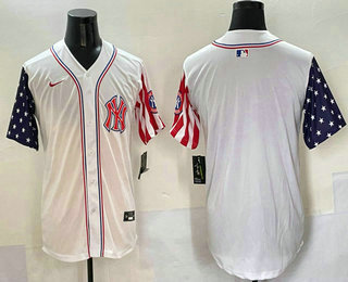 Men's New York Yankees Blank White USA Limited Fashion Stitched Jersey