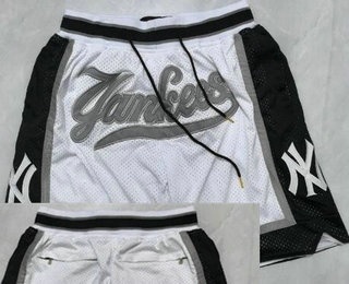 Men's New York Yankees White Just Don Shorts