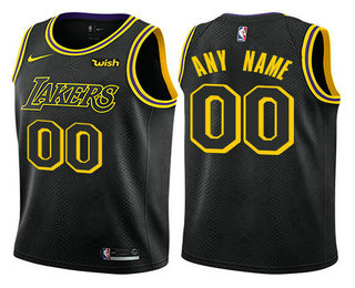Men's Nike Los Angeles Lakers Customized Swingman Black NBA Jersey - City Edition