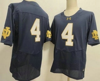 Men's Notre Dame Fighting Irish #4 Jeremiyah Love Navy Elite College Football Jersey