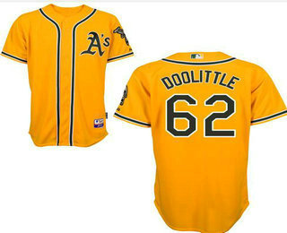 Men's Oakland Athletics #62 Sean Doolittle Yellow Stitched Baseball Jersey