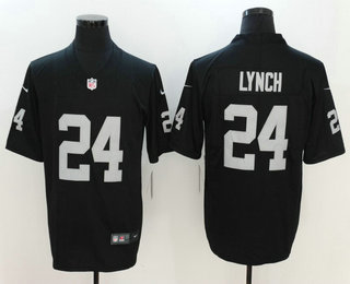 Men's Oakland Raiders #24 Marshawn Lynch Black 2017 Vapor Untouchable Stitched NFL Nike Limited Jersey