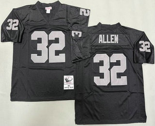 Men's Oakland Raiders #32 Marcus Allen Black 1984 Throwback Jersey