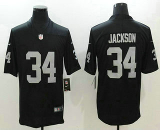 Men's Oakland Raiders #34 Bo Jackson Black 2017 Vapor Untouchable Stitched NFL Nike Limited Jersey