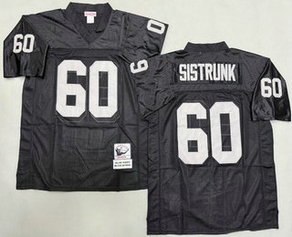 Men's Oakland Raiders #60 Otis Sistrunk Black Throwback Jersey