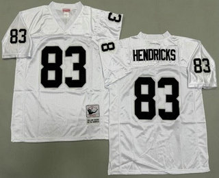 Men's Oakland Raiders #83 Ted Hendricks White Throwback Jersey