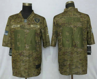 Men's Oakland Raiders #84 Antonio Brown 2018 Camo Salute to Service Stitched NFL Nike Limited Jersey