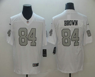 Men's Oakland Raiders #84 Antonio Brown White 2016 Color Rush Stitched NFL Nike Limited Jersey