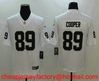 Men's Oakland Raiders #89 Amari Cooper White 2017 Vapor Untouchable Stitched NFL Nike Limited Jersey