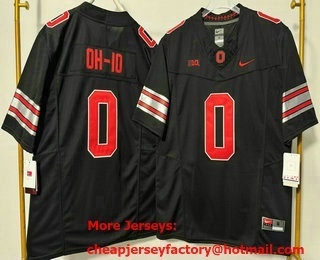 Men's Ohio State Buckeyes #0 OH IO Limited Black FUSE 2026 College Football Jersey