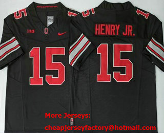 Men's Ohio State Buckeyes #15 Chris Henry Jr Limited Black FUSE 2026 College Football Jersey