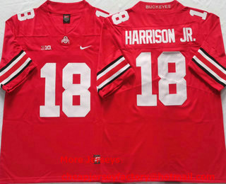 Men's Ohio State Buckeyes #18 Marvin Harrison Jr Red 2022 Vapor Untouchable Stitched Nike Jersey