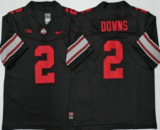Men's Ohio State Buckeyes #2 Caleb Downs Black FUSE College Football Jersey
