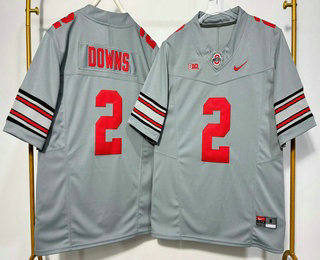 Men's Ohio State Buckeyes #2 Caleb Downs Limited Grey FUSE 2026 College Football Jersey
