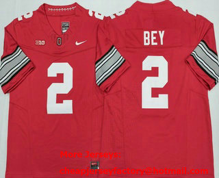 Men's Ohio State Buckeyes #2 Legend Bey Limited Red FUSE 2026 College Football Jersey