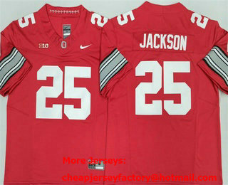 Men's Ohio State Buckeyes #25 Lamar Bo Jackson Limited Red FUSE 2026 College Football Jersey