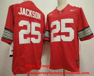 Men's Ohio State Buckeyes #25 Lamar Bo Jackson Limited Red FUSE 2026 College Football Jersey