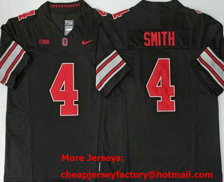 Men's Ohio State Buckeyes #4 Jeremiah Smith Limited Black FUSE 2026 College Football Jersey