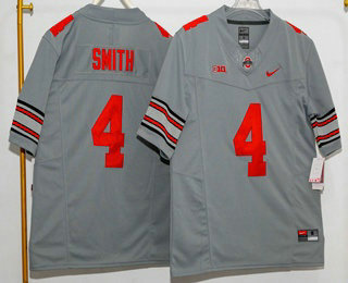 Men's Ohio State Buckeyes #4 Jeremiah Smith Limited Grey FUSE 2026 College Football Jersey