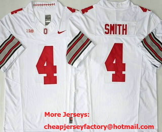Men's Ohio State Buckeyes #4 Jeremiah Smith Limited White FUSE 2026 College Football Jersey