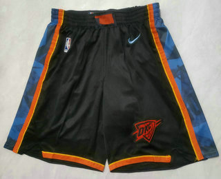 Men's Oklahoma City Thunder Black 2024 City Swingman Shorts