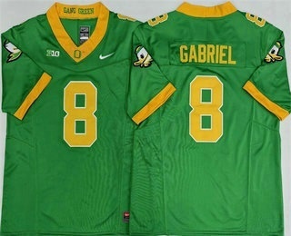 Men's Oregon Ducks #8 Dillon Gabriel Green Fashion FUSE College Football Jersey