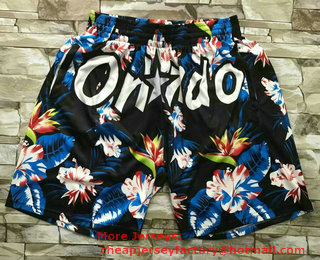 Men's Orlando Magic Ness Floral Fashion Hardwood Classics Soul Swingman Throwback Shorts