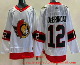 Men's Ottawa Senators #12 Alex DeBrincat White Authentic Jersey