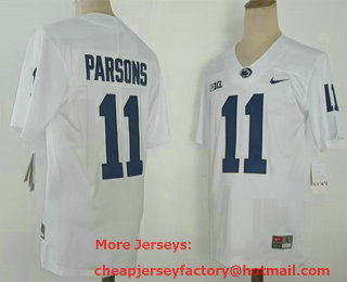 Men's Penn State Nittany Lions #11 Micah Parsons White 2022 Vapor Untouchable Stitched Nike Jersey
