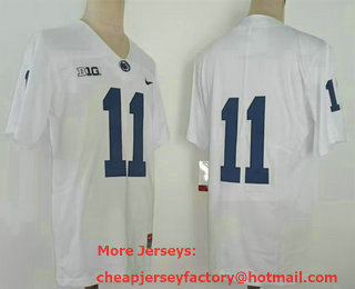 Men's Penn State Nittany Lions #11 Micah Parsons White No Name 2022 Vapor Untouchable Stitched Nike Jersey