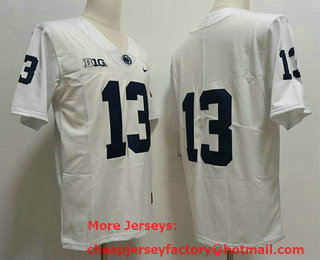 Men's Penn State Nittany Lions #13 Kaytron Allen White No Name 2022 Vapor Untouchable Stitched Nike Jersey