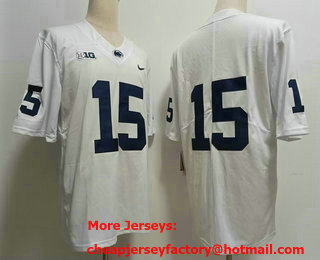 Men's Penn State Nittany Lions #15 Drew Allar White 2023 FUSE Vapor Stitched Nike Jersey