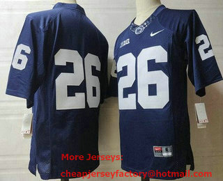 Men's Penn State Nittany Lions #26 Saquon Barkley Limited Navy College Football Jersey