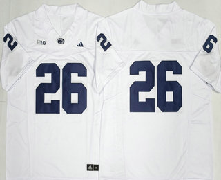 Men's Penn State Nittany Lions #26 Saquon Barkley Limited Without Name White FUSE 2026 College Football Jersey