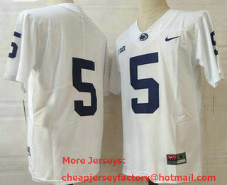 Men's Penn State Nittany Lions #5 Jahan Dotson White College Football Jersey