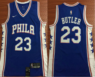 Men's Philadelphia 76ers #23 Jimmy Butler Royal Blue 2017-2018 Nike Swingman Stitched NBA Jersey