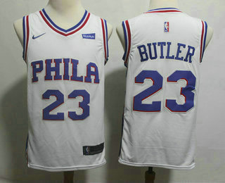 Men's Philadelphia 76ers #23 Jimmy Butler White 2017-2018 Nike Swingman Stubhub Stitched NBA Jersey