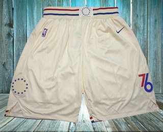 Men's Philadelphia 76ers Cream City Edition Nike Swingman Shorts