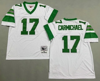 Men's Philadelphia Eagles #17 Harold Carmichael White 1980 Throwback Jersey