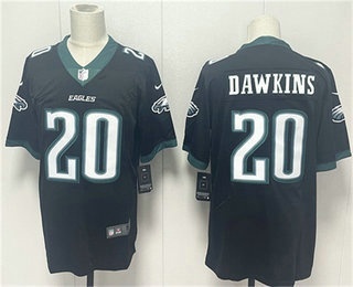 Men's Philadelphia Eagles #20 Brian Dawkins Black 2024 New Vapor Untouchable Limited Stitched Jersey